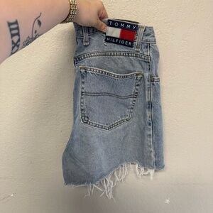 Tommy Hilfiger Light Blue Raw Hem Denim shorts